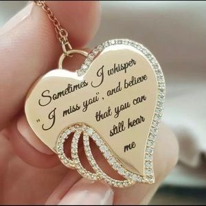 Gorgeous Gold “I Miss You” Memorial Necklace